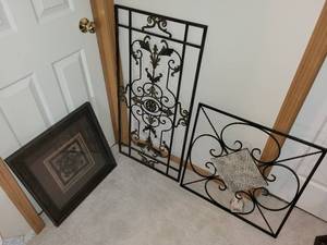 lot 366 image: Collection of Ornate Metal and Framed Wall Art