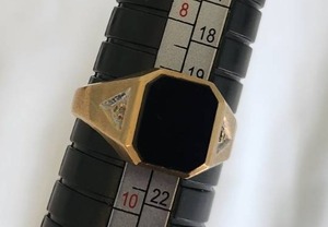 lot 29 image: Gold with Black Onyx and Possibly Diamond Accents