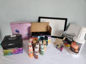 lot 71 image: Crafting Supplies Collection with Paints and Accessories