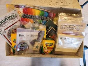 lot 124 image: Assorted Embroidery and Craft Kit with Patterns and Supplies