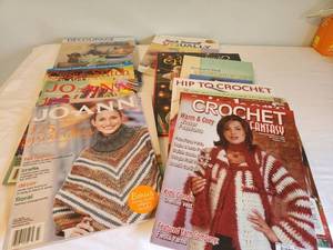 lot 131 image: Collection of Sewing and Crochet Magazines, Crafting Supplies, and Handbags
