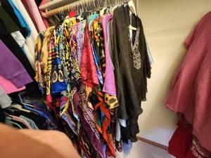 lot 137 image: Collection of Colorful Womens Scarves and Shawls