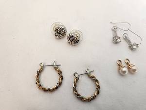 lot 171 image: Collection of Assorted Earrings including Pearl and Hoop Designs