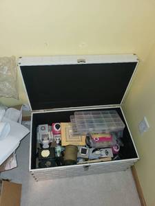 lot 251 image: Storage Trunk with Assorted Craft Supplies
