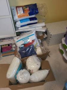 lot 252 image: Collection of Quilt Batting and Pillow Inserts