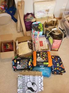 lot 295 image: Collection of Assorted Quilting Fabrics and Sewing Supplies