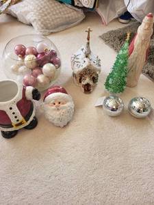 lot 299 image: Assorted Christmas Decor Collection with Santa, Ornaments, and More