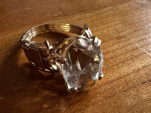 lot 150B image: 14k Gold Ring with Large Oval Gemstone