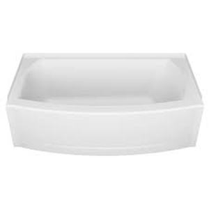 lot 19 image: American Standard Ovation Curve 60 in. x 30 in. Soaking Bathtub with Left Hand Drain in Arctic White    Customer Returns See Pictures