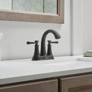 lot 40 image: American Standard Rumson 4 in. Centerset 2-Handle Bathroom Faucet in Matte Black  Customer Returns See Pictures