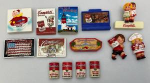 lot 95 image: Misc. Vintage Campbells Soup Magnets & More