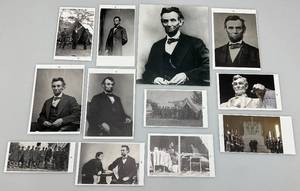 lot 99 image: Misc. Abraham Lincoln Photographs Largest Is 8 x 10