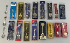 lot 102 image: Misc. Souvenir Spoons