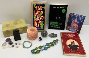 lot 125 image: Misc. Polished Stones, Voo Doo Doll & More