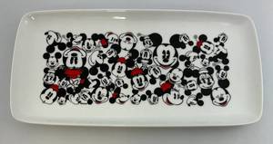 lot 16 image: Disney Mickey Mouse & Minnie Mouse All Over print Rectangular Tray 13 Serving Platter