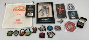 lot 19 image: Misc. BLIZZARD Collectibles Pins And More Including Warcraft, The Fly & More