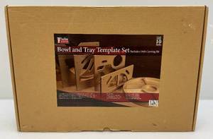 lot 33 image: Peachtree Woodworking Brand Bowl And Tray Template Set With Router Bit (NIB)