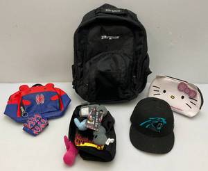 lot 65 image: Misc. Collectible Items Including Spiderman Backpack, Hello Kitty Handbag & More