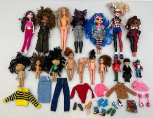lot 75 image: Large Group Of Misc. Dolls & Clothes