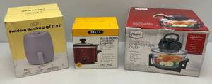 lot 145 image: Misc. Household Kitchen Items (NIB) Including Parini Cookware 12L Halogen Convection Oven, Bella 1.5 Quaert Slow Cooker & Bella 2 Qt. Air Fryer