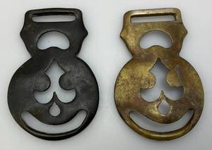 lot 157 image: Vintage Matching Set Of Civil War Calvery Brass Harness Buckles 3 12 x 2 14
