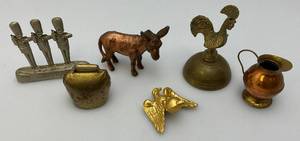 lot 174 image: Misc. Vintage Collectibles Including Rooster Brass Bell & More