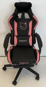 lot 194 image: DowinX Pink & Black Gaming Chair