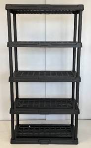 lot 199 image: 5 Level Plastic Storage Shelf 36 L x 69 12 H x 18 W