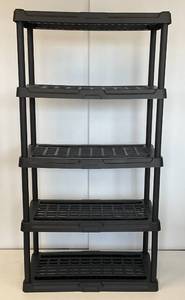 lot 200 image: 5 Level Plastic Storage Shelf 36 L x 69 12 H x 18 W