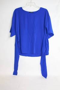 lot 4 image: West Kei Blue Womens Blouse with Tied Sleeves