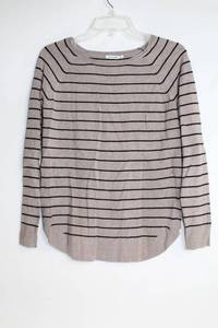 lot 5 image: Pink Clover Womens Striped Sweater, Size S, Beige and Black