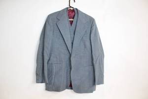 lot 14 image: Mens Herringbone Wool Blazer and Vest Set