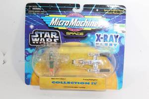 lot 59 image: Star Wars Micro Machines X-Ray Fleet Collection IV Boba Fetts Slave I & Y-wing Starfighter