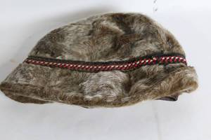 lot 183 image: Vintage Faux Fur Winter Hat with Decorative Trim