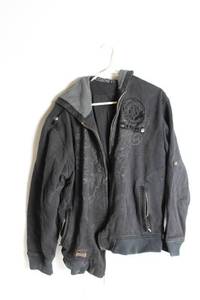 lot 228 image: COOGI Black Full-Zip Hoodie with Embroidered Logo, Size XL