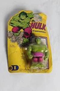 lot 275 image: 1978 Marvel The Incredible Hulk Mini Winders Action Figure
