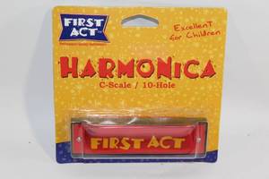 lot 303 image: First Act C-Scale 10-Hole Harmonica Sealed in Package