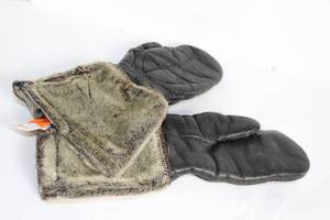 lot 336 image: Pair of Leather and Faux Fur Mittens