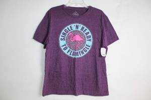 lot 350 image: Well Worn Single N Ready to Flamingle T-shirt - Size L