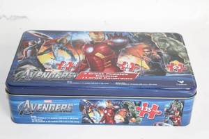 lot 393 image: Marvel Avengers Tin with 3 Large Panorama Puzzles