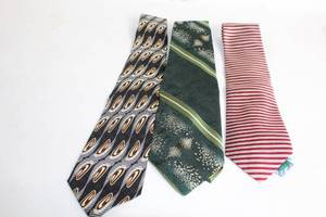 lot 401 image: Set of 3 Mens Ties - Matrix, Justers, Tommy Hilfiger