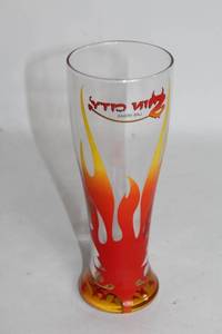 lot 426 image: Sin City Las Vegas Flame Design Pilsner Beer Glass