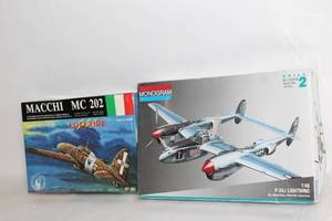 lot 437 image: Set of 2 Monogram 148 Scale Model Aircraft Kits