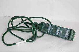 lot 450 image: Outdoor Green Power Strip with 4 Covered Outlets