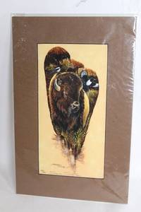 lot 454 image: Limited Edition 139500 Sandra Swain Bison Artwork Print
