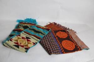 lot 461 image: Set of 2 Soft Acrylic Scarves with Geometric Patterns