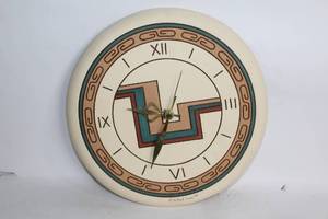 lot 493 image: Vintage 1992 Michael Lennis Southwestern Wall Clock