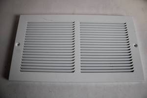 lot 7 image: 10-inch White Metal Air Vent Register Cover