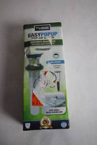lot 11 image: EasypopUp Pop-Up Drain in Chrome Finish for Sinks with Overflow