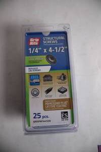 lot 13 image: 25 pcs Grip Rite Structural Screws 14 x 4-12 Low-Profile